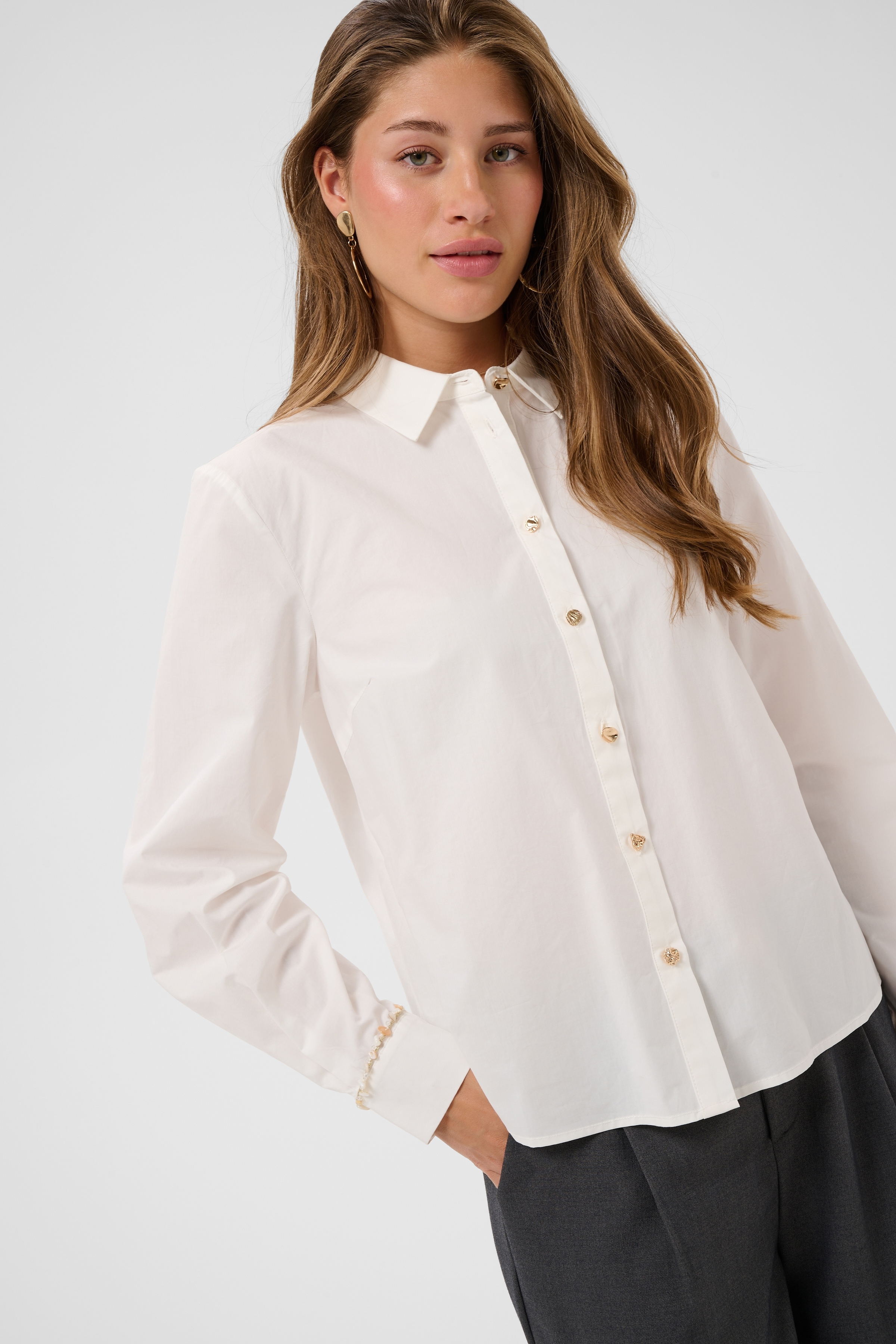 CRTrust Shirt Snow White Skjortblus med vackra knappar - 5
