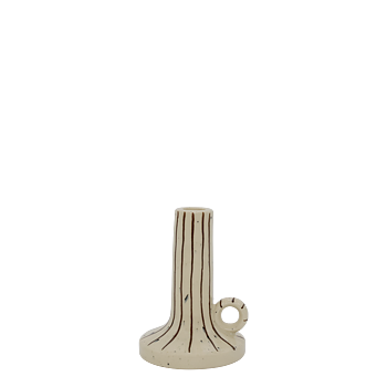 LJUSSTAKE HÖG - RANDIG/OFFWHITE/BRUN