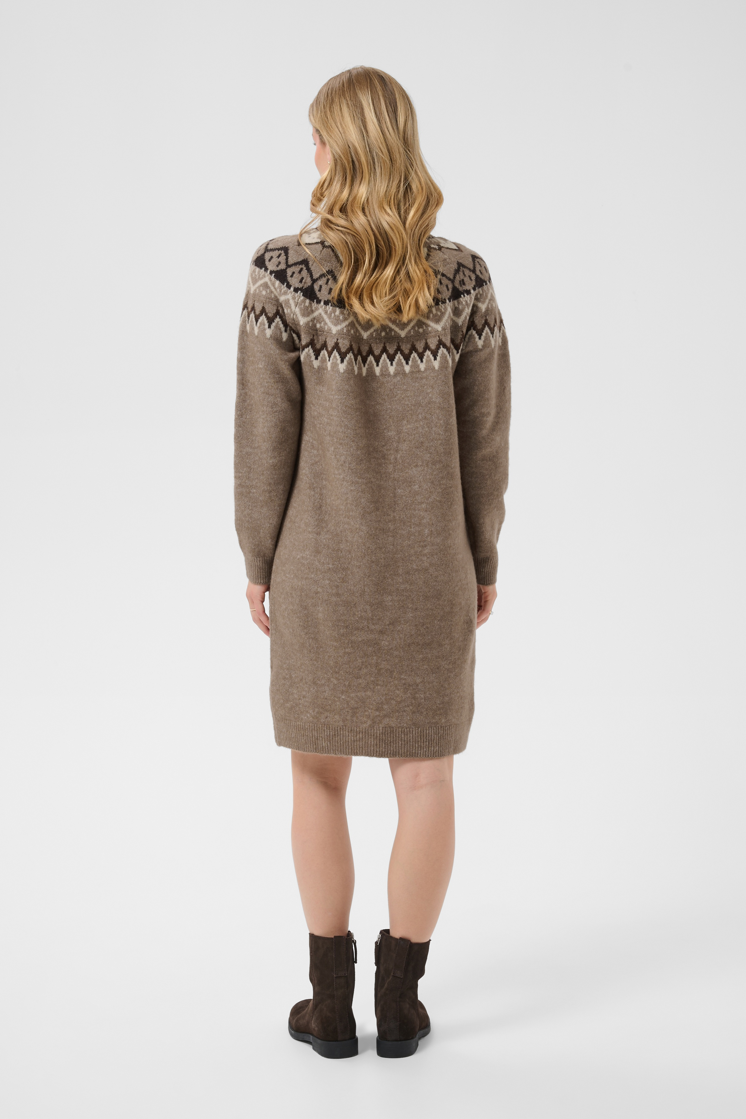 CRCherrie Knit Dress Brown Lentil Melange  Stickad klänning