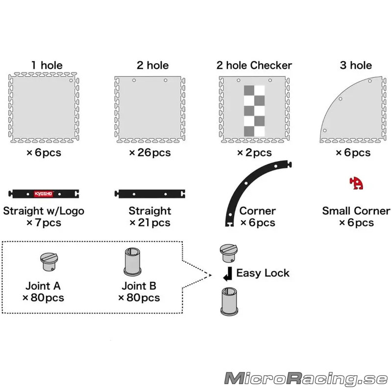 KYOSHO - Mini-Z RC Bana 50, Matta, Basic Set 50 (40 delar – 50x50) - 2