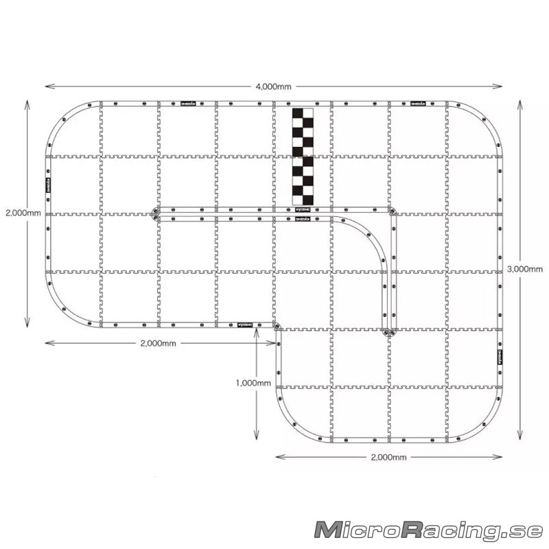 KYOSHO - Mini-Z RC Bana 50, Matta, Basic Set 50 (40 delar – 50x50) - 3