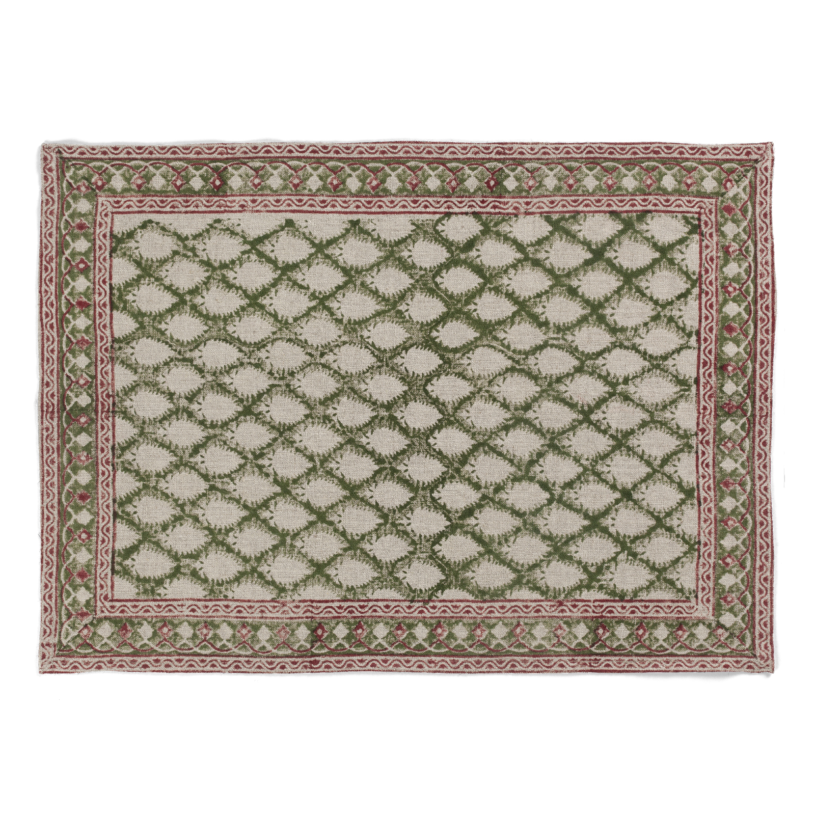 Bordstablett Cypress Green linne 2 st.