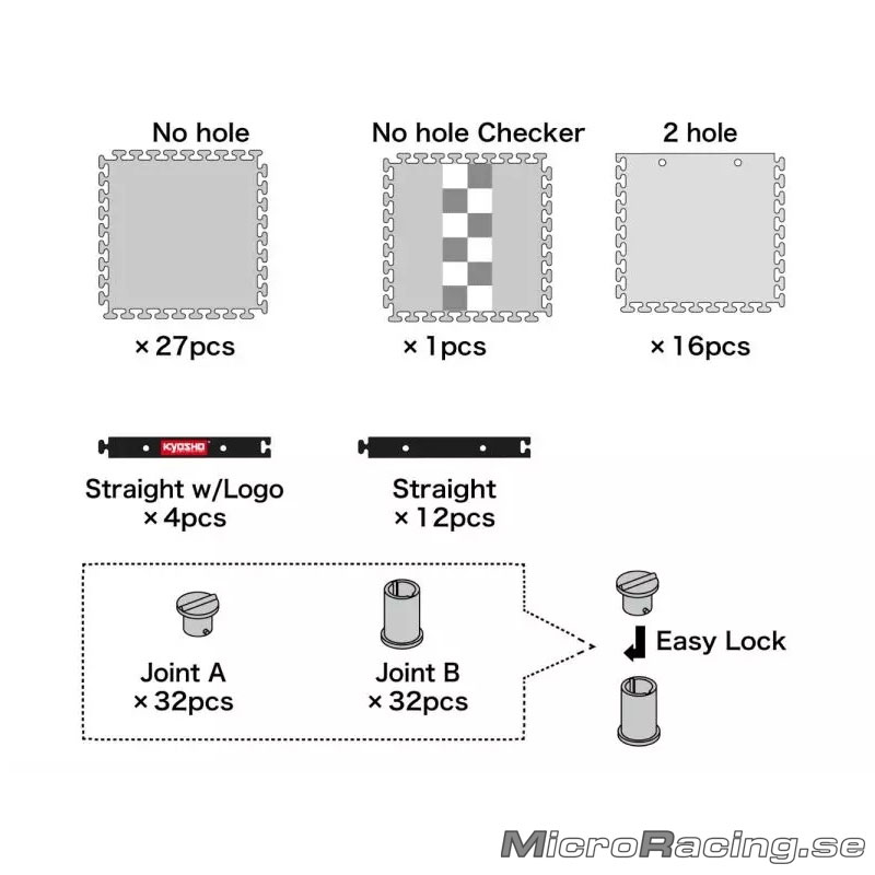 KYOSHO - Mini-Z RC Bana 50, Matta, Utöknings Set (44 delar – 50x50) - 2