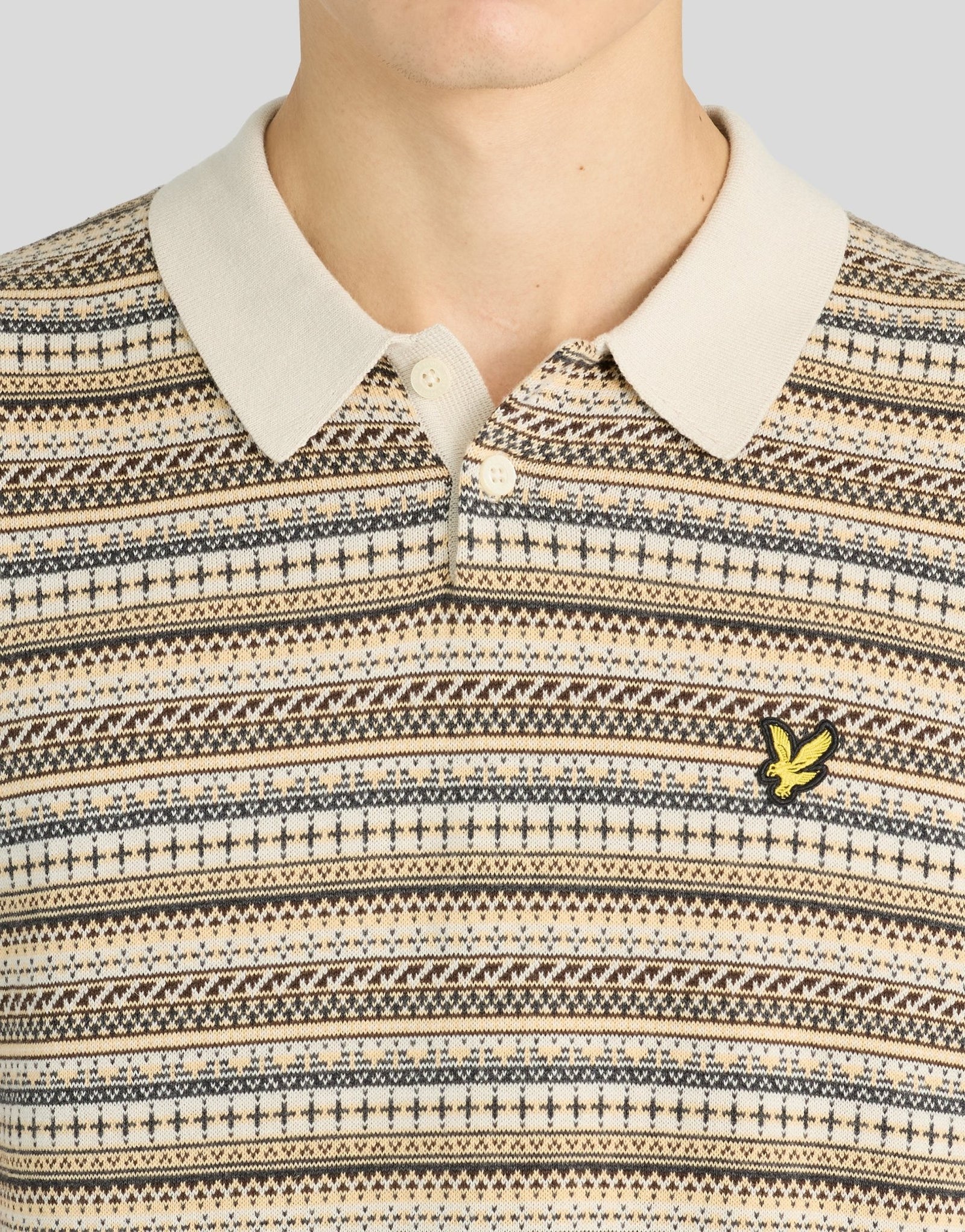 Lyle & Scott - Fairisle Polo - Cove - 3