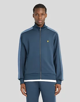 Lyle & Scott - Striped Taped Track Jacket - Dark Navy 