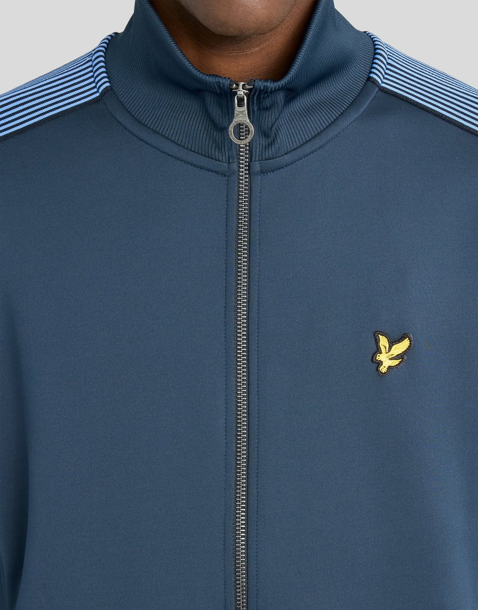 Lyle & Scott - Striped Taped Track Jacket - Dark Navy  - 3