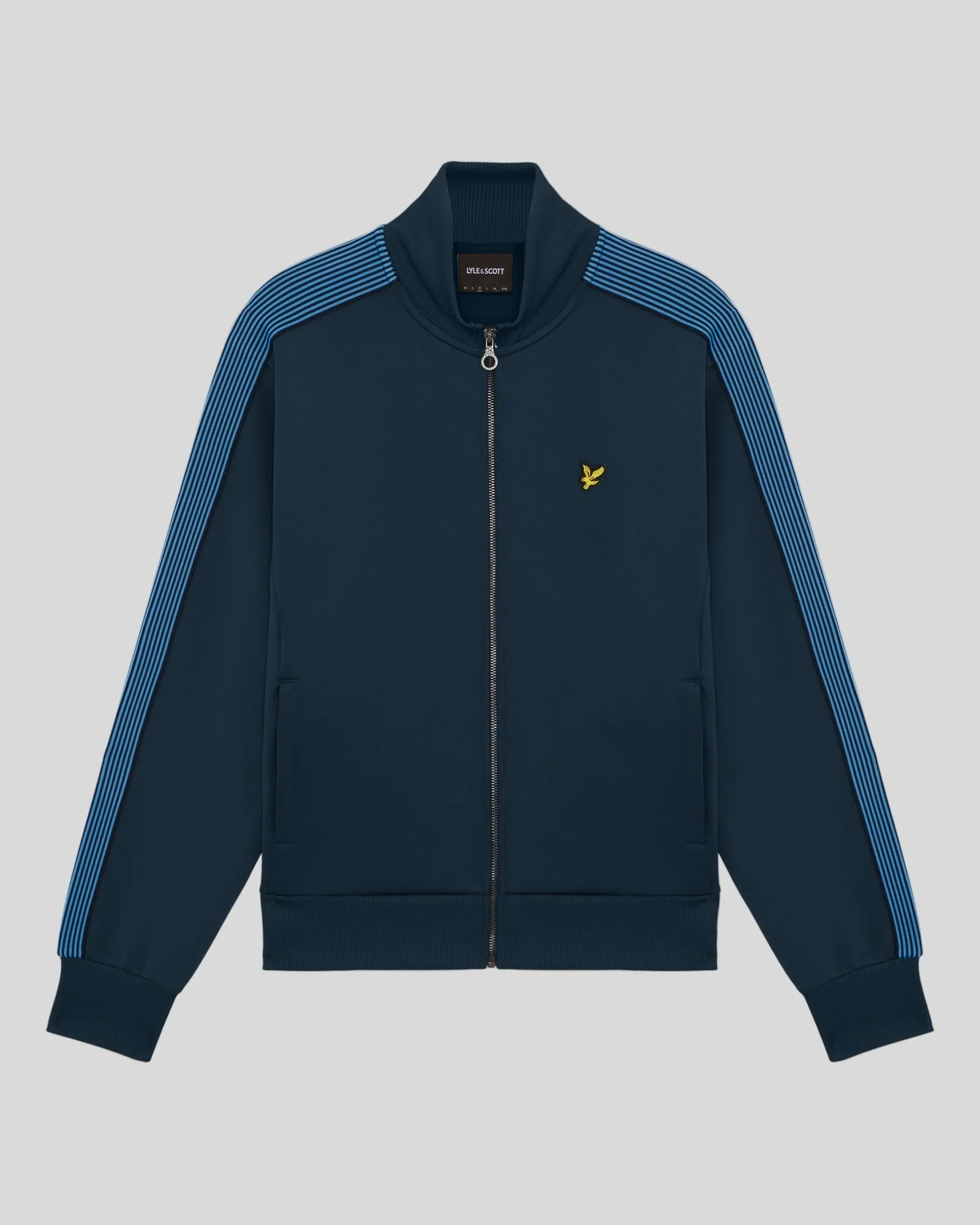Lyle & Scott - Striped Taped Track Jacket - Dark Navy  - 5