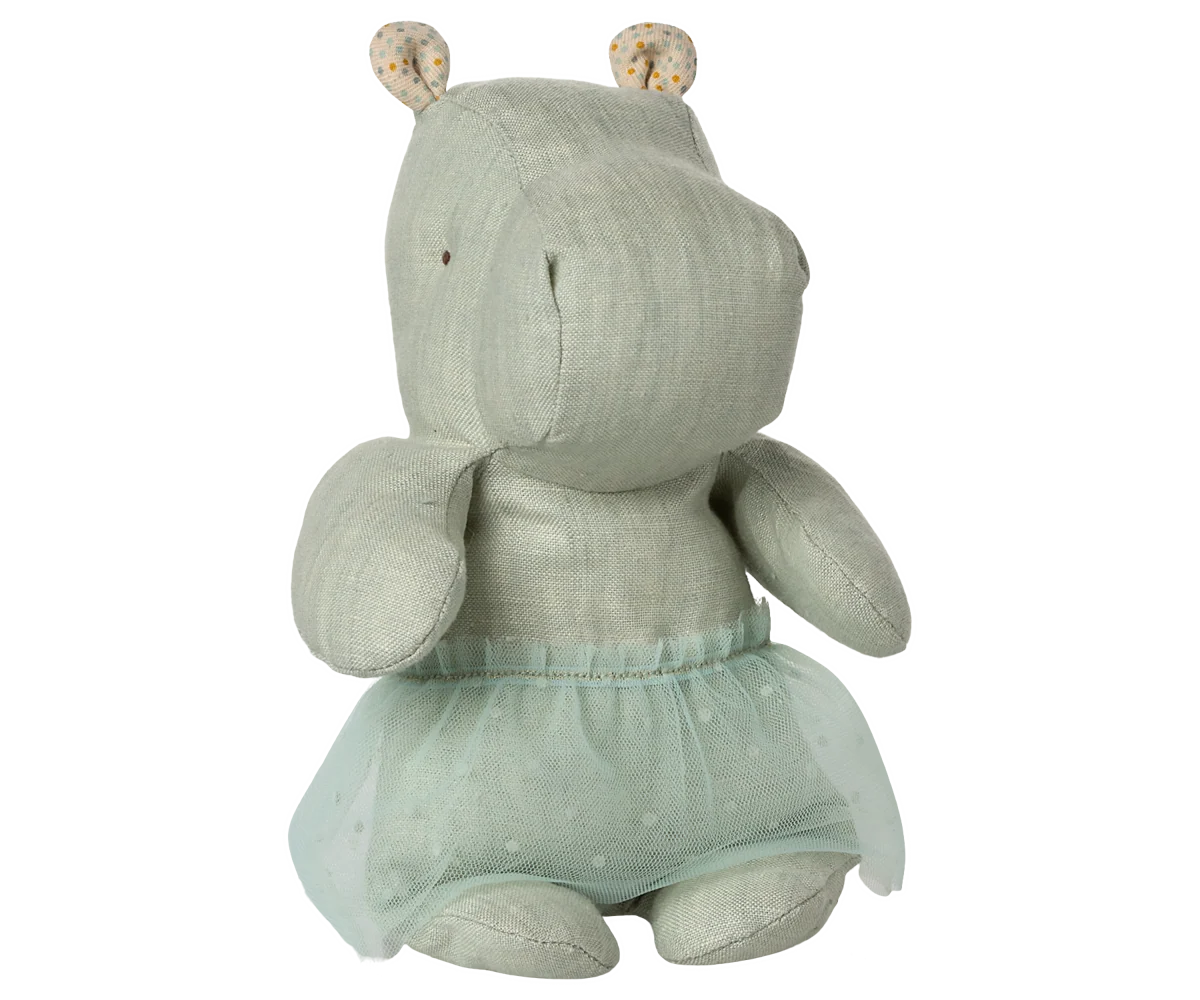 Maileg - Safari friends, Flodhäst med kjol, Liten - Mint - 3