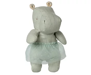 Maileg - Safari friends, Flodhäst med kjol, Liten - Mint