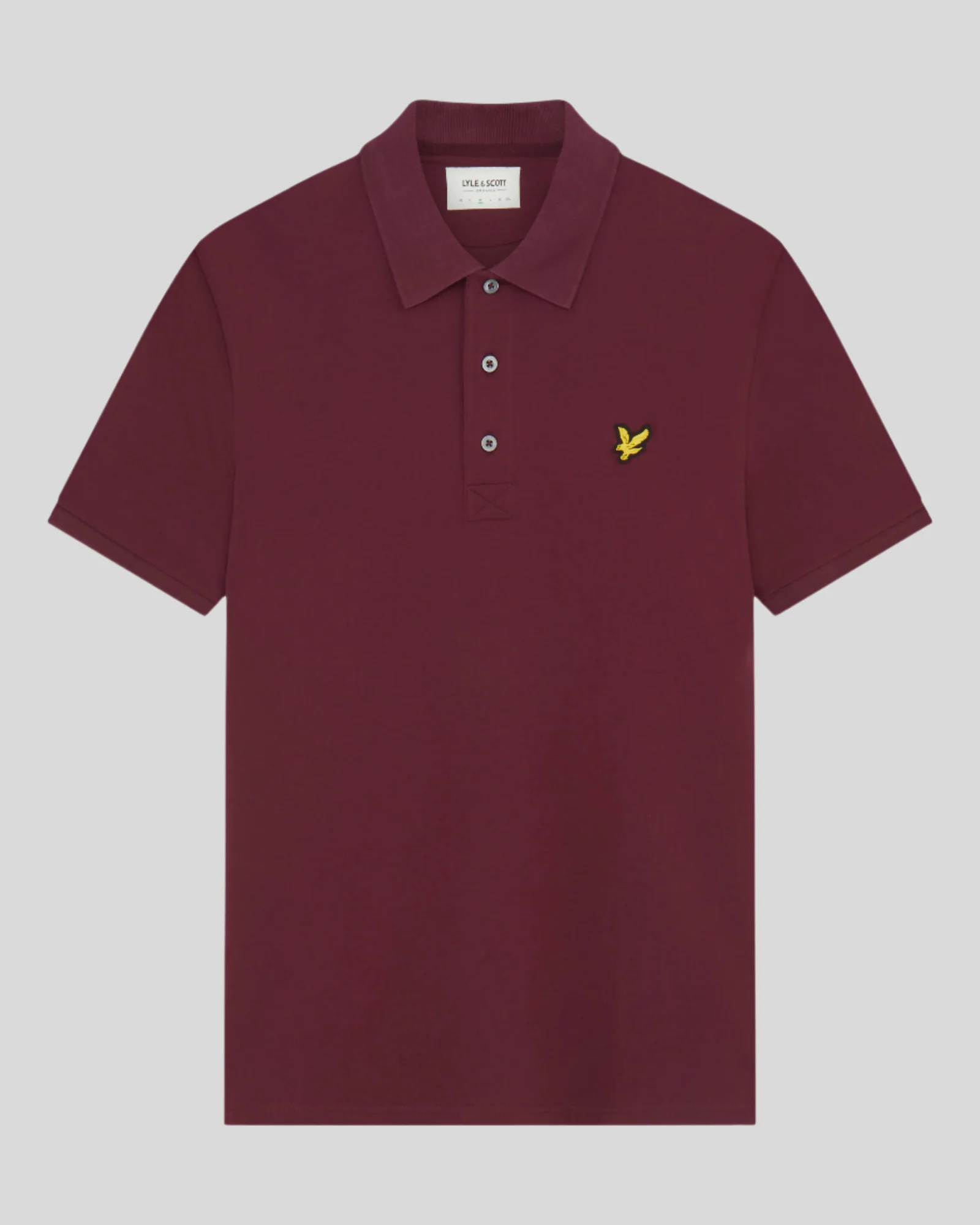 Lyle & Scott - Plain Polo Shirt - Burgundy - 5
