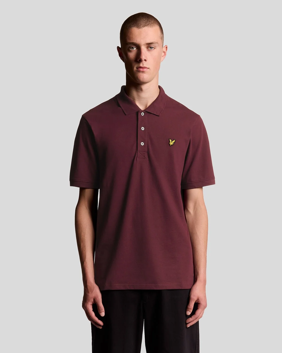 Lyle & Scott - Plain Polo Shirt - Burgundy