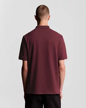 Lyle & Scott - Plain Polo Shirt - Burgundy