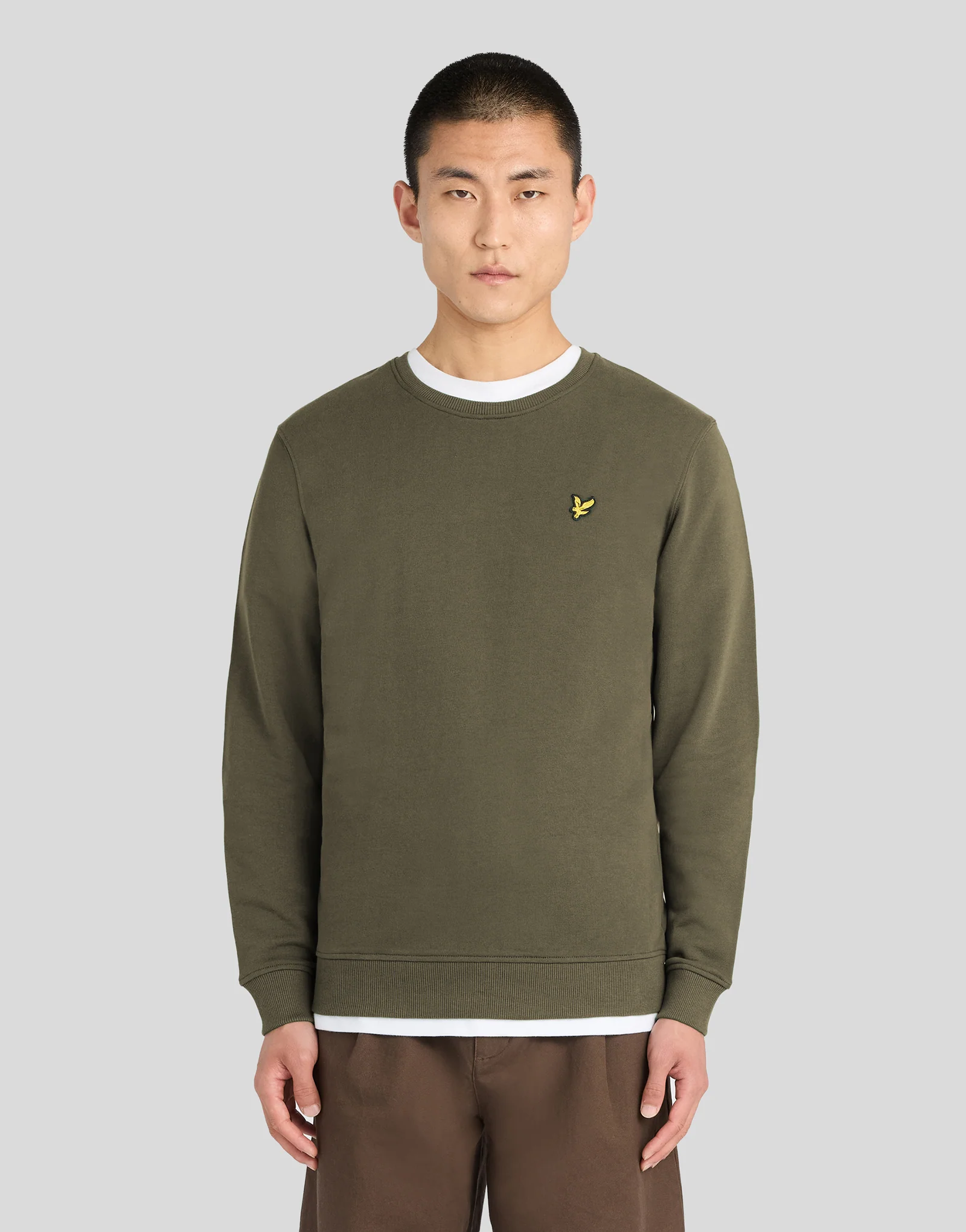 Lyle & Scott - Crew Neck Sweatshirt - Khaki Ash