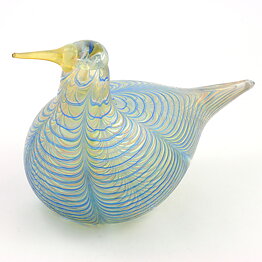 オイバ・トイッカ  ガラスの鳥 黄色い嘴 Cloud Tern    2007年 26 cm〈箱付き〉 