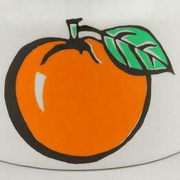 ウラ・プロコッペ  Tutti Fruttiシリーズ  オレンジ模様の容器  1964年  10/9cm