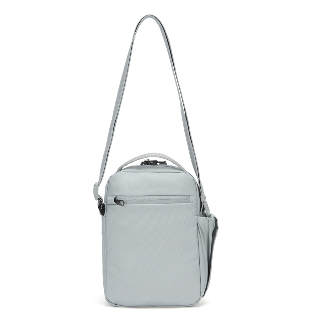 Stöldsäker axelremsväska - PACSAFE V Tour Crossbody Digital Grey - 4