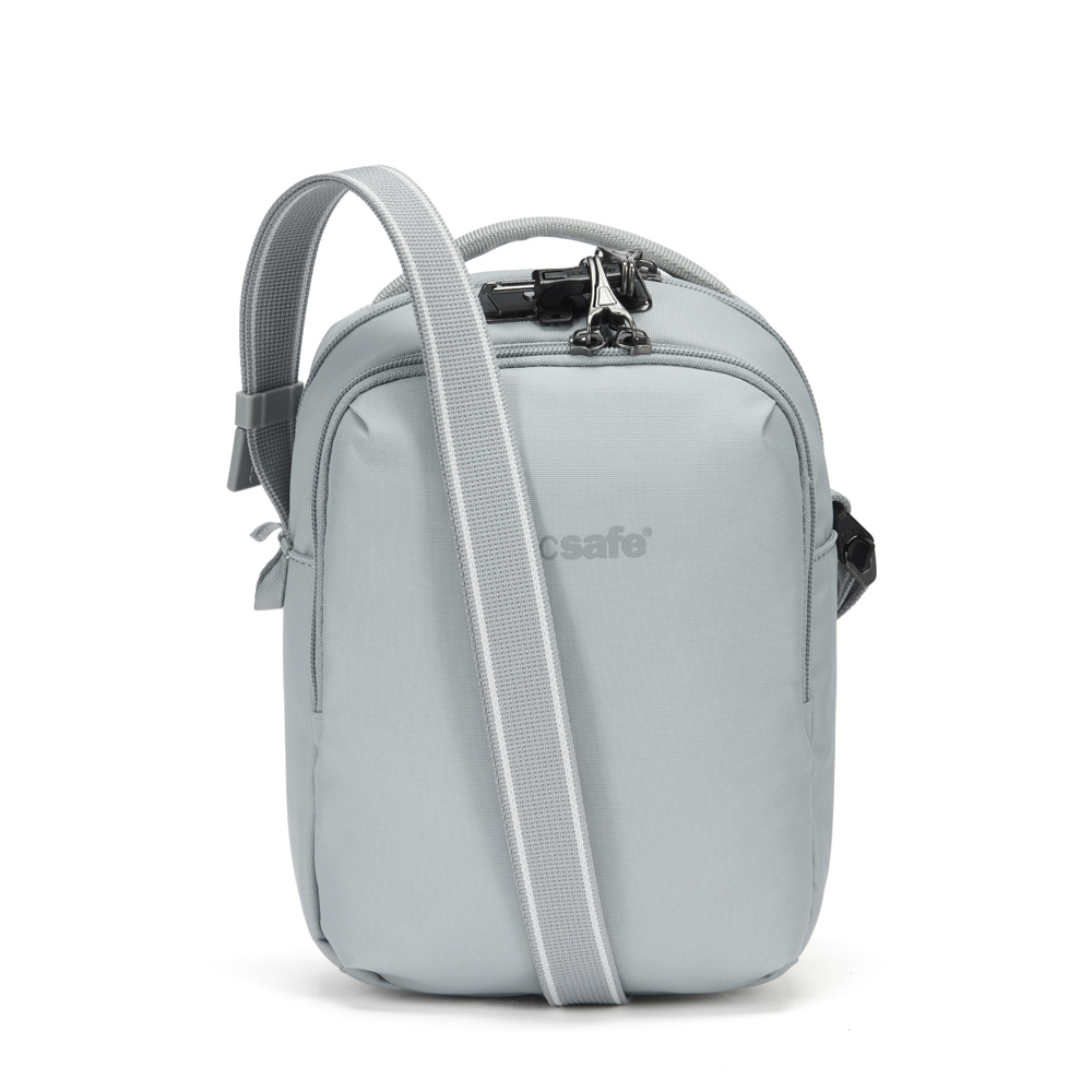 Stöldsäker axelremsväska - PACSAFE V Companion Crossbody Bag Digital Grey