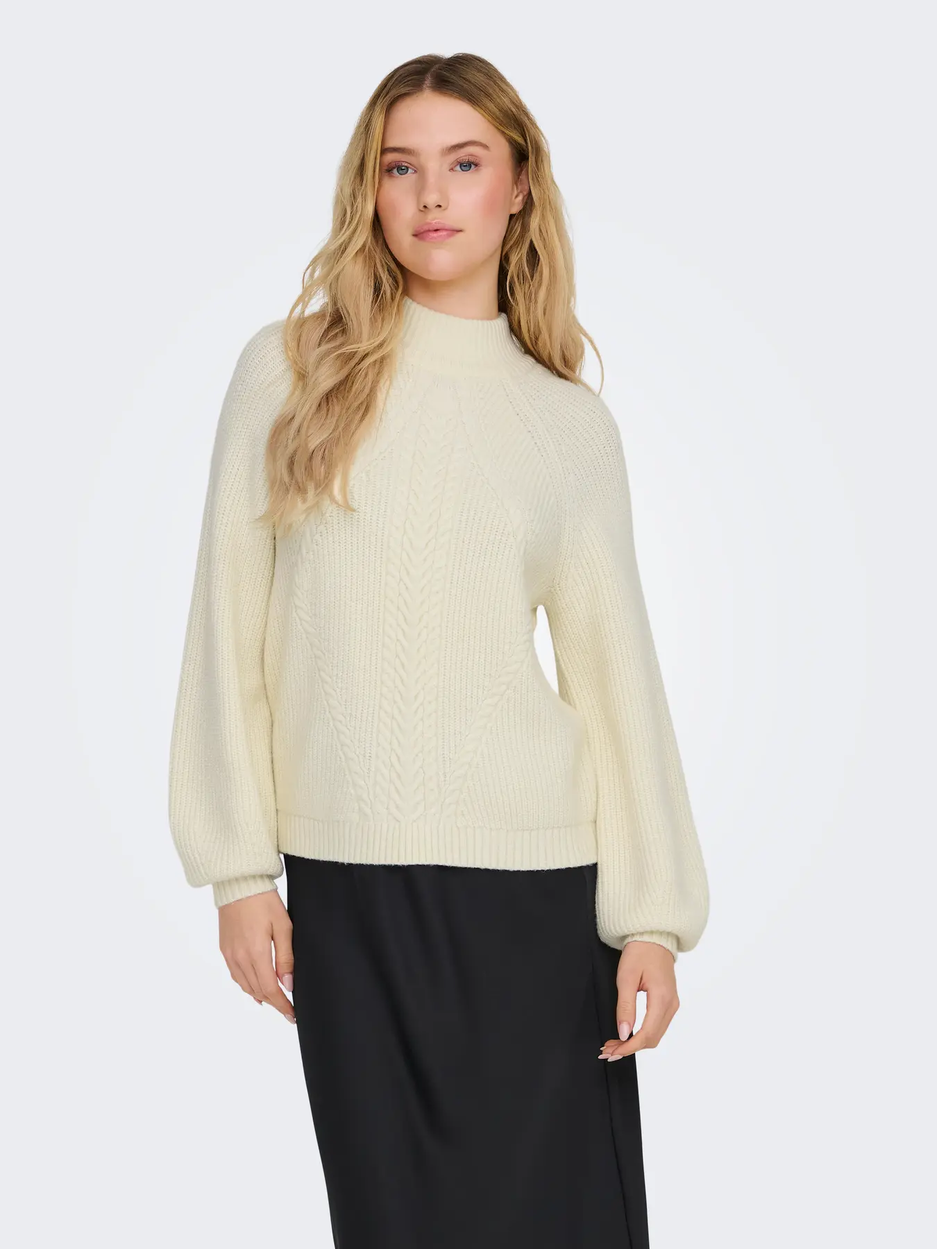 Only - Katia Stickad Tröja Offwhite - 2