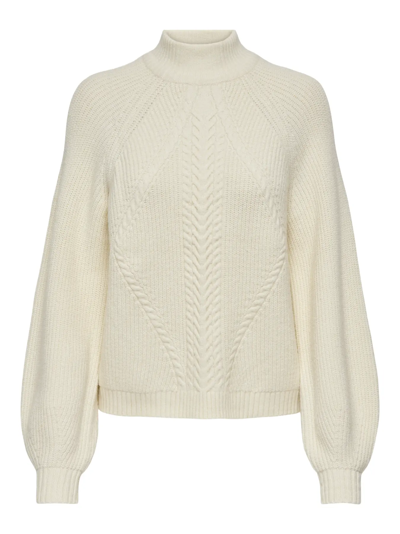 Only - Katia Stickad Tröja Offwhite