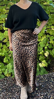 Cosy House Kjol Glansig Leopard