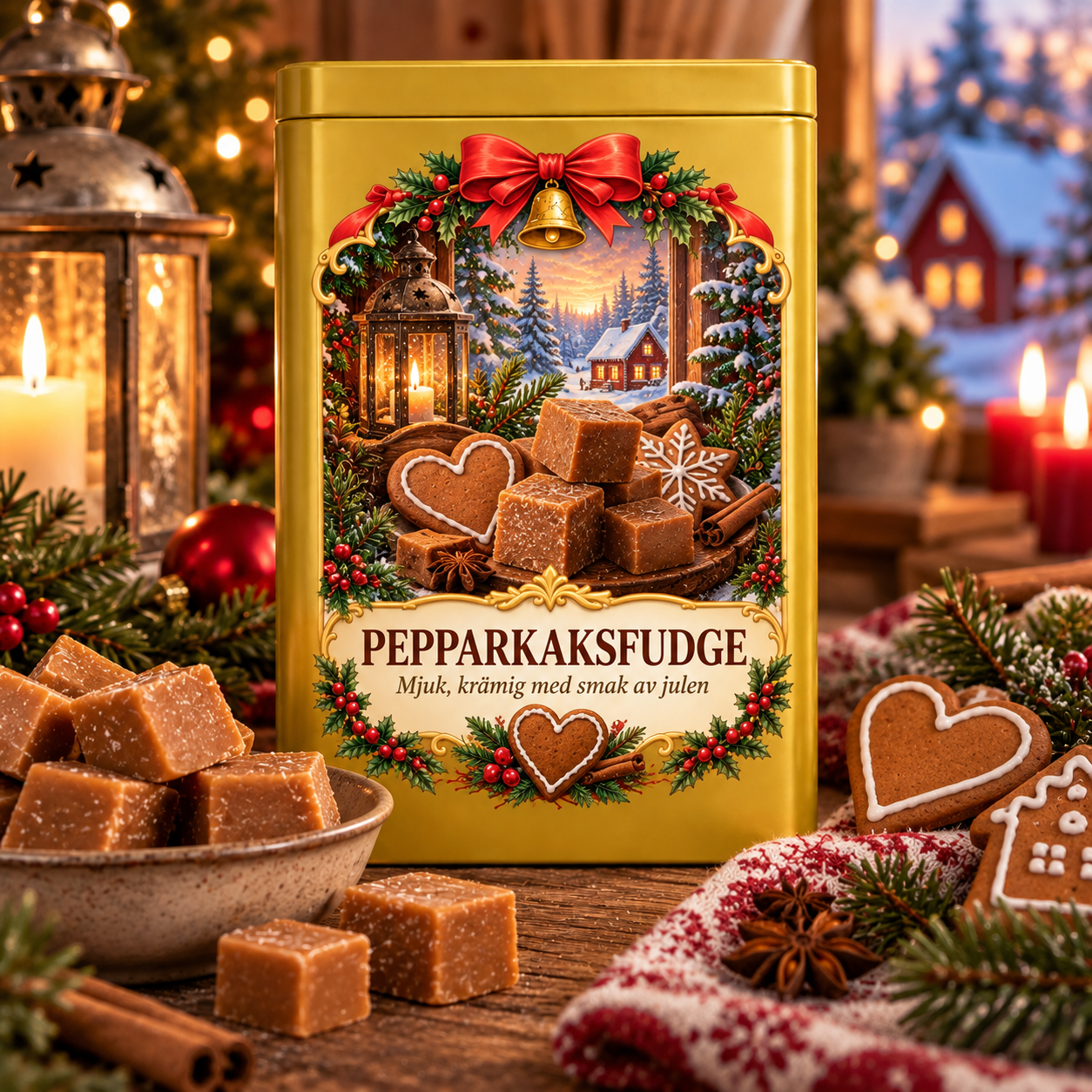 Pepparkaksfudge – Mjuk, krämig med smak av julen