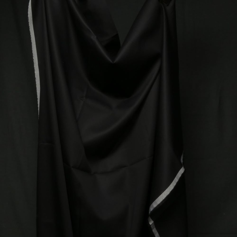 Thin Twill-Woven Shirting Fabric, Black