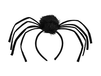 Svart spindeldiadem 19 x 32 cm till Halloween