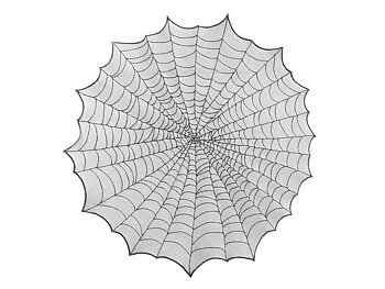 Svart spindelnätsduk 124 cm till Halloween