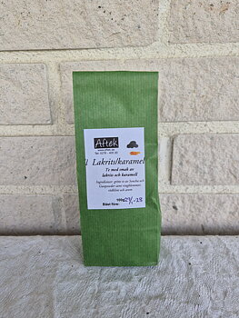 Förpackat grönt te Lakrits/karamell, 100gr, Aftek