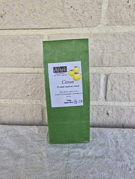 Förpackat grönt te, Citron, 100gr Aftek