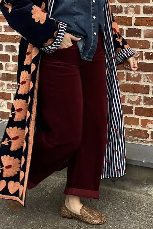 Cabana Living - Cloud Cord Barrel Pants Vino - 2