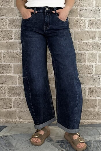 Cabana Living - Mowita Barrel Jeans Dark Denim