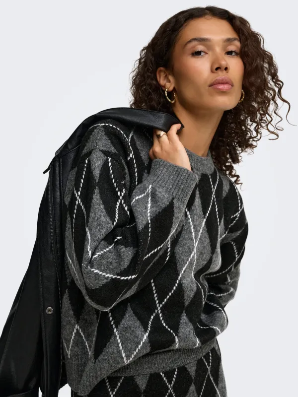 Jacqueline de Yong - Bianka Tröja Grå - 3