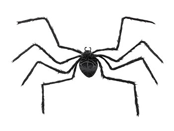 Jättespindel svart 103 x 75 cm till Halloween