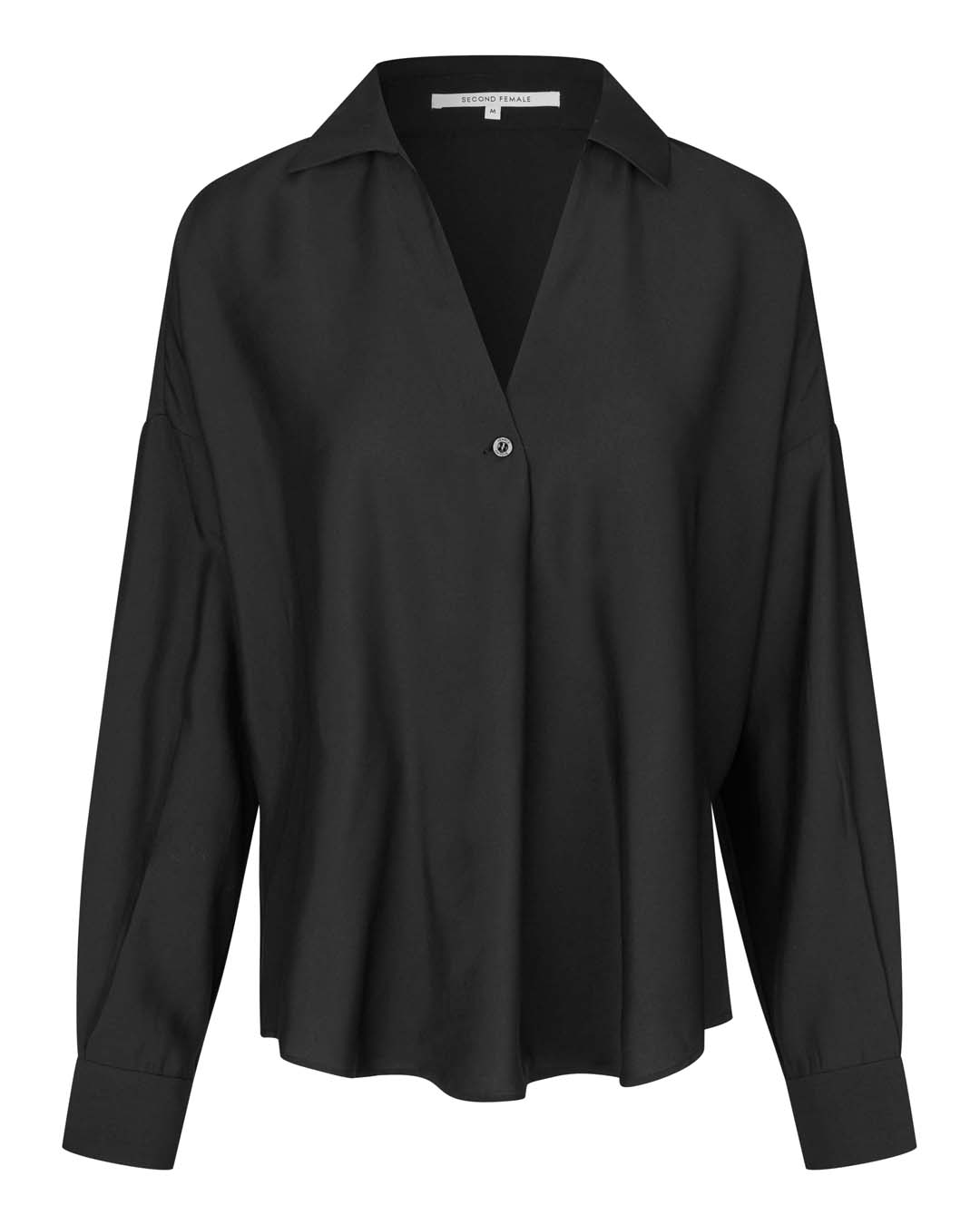 Blus Timeline v-ringad krage svart - 5