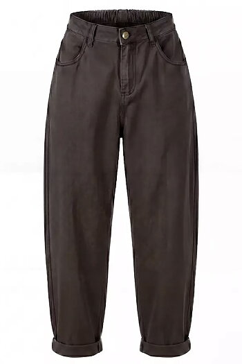OM-HU - Sanne Barrel Pants Brown