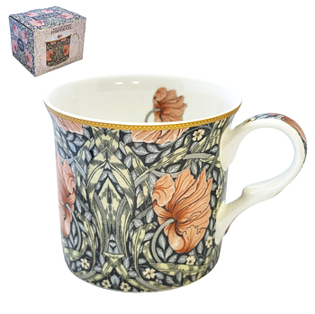 Palacemugg i Benporslin - Morris' mönster Pimpernel Blush i fin ask
