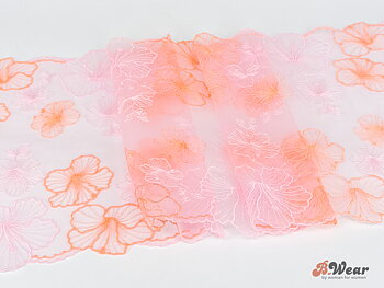 Beautiful embroidered non stretch lace - 24