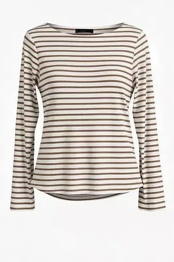 OM-HU -  Bisma  Stribe T-Shirt Brown