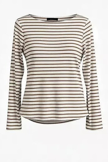 OM-HU -  Bisma  Stribe T-Shirt Brown
