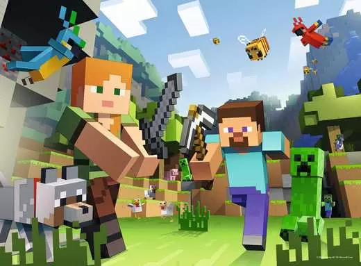 Minecraft Steve and Alex, 100 Bitar XXL Ravensburger