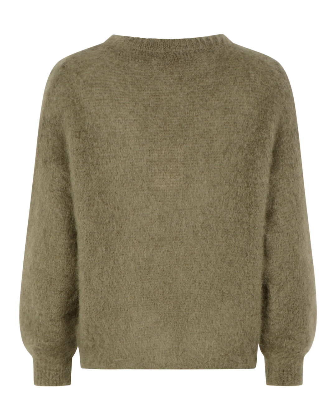 Mohairjumper onesize kort olivgrön - 2