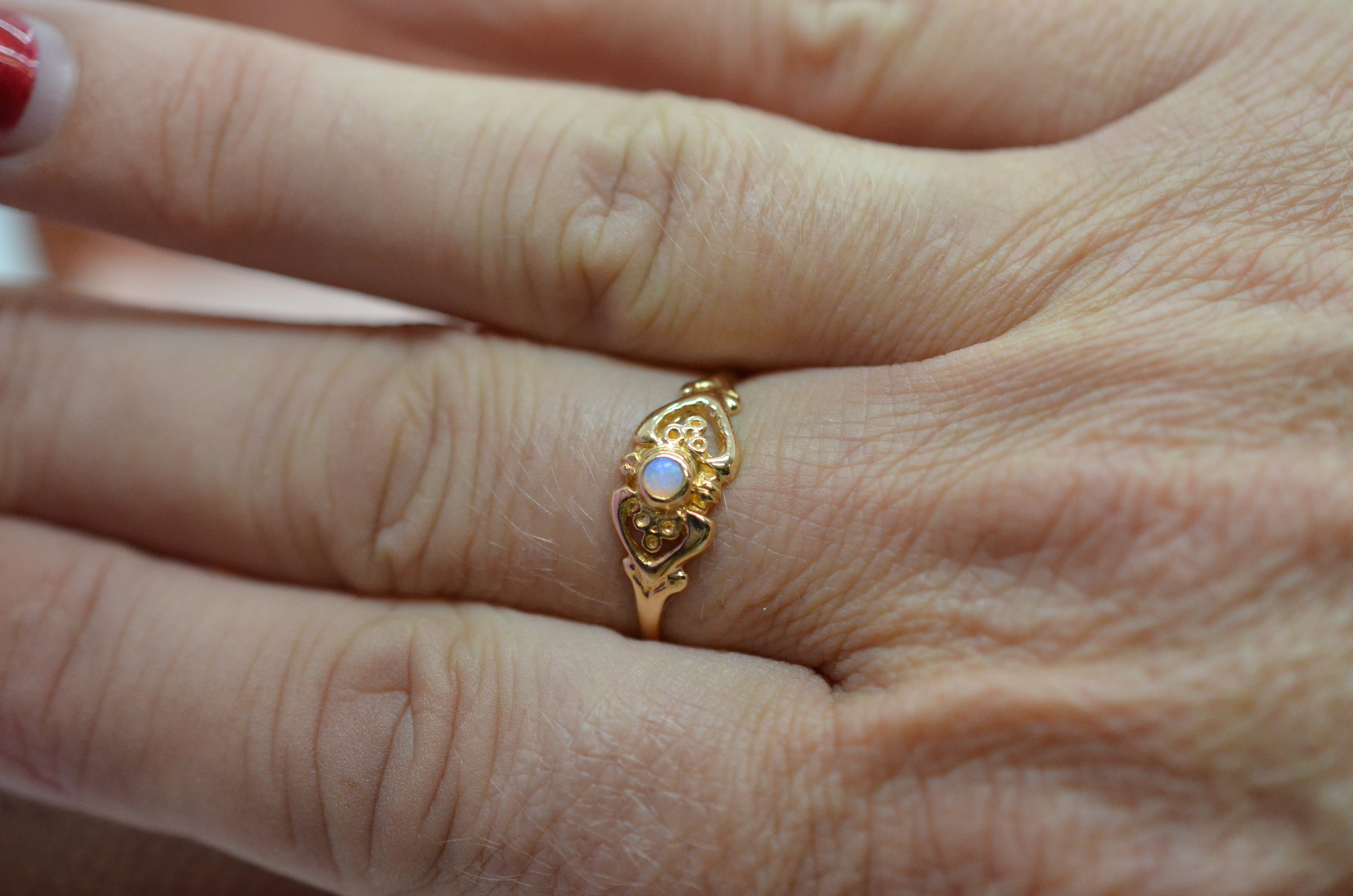 Second Hand 18k ring med opal - 3