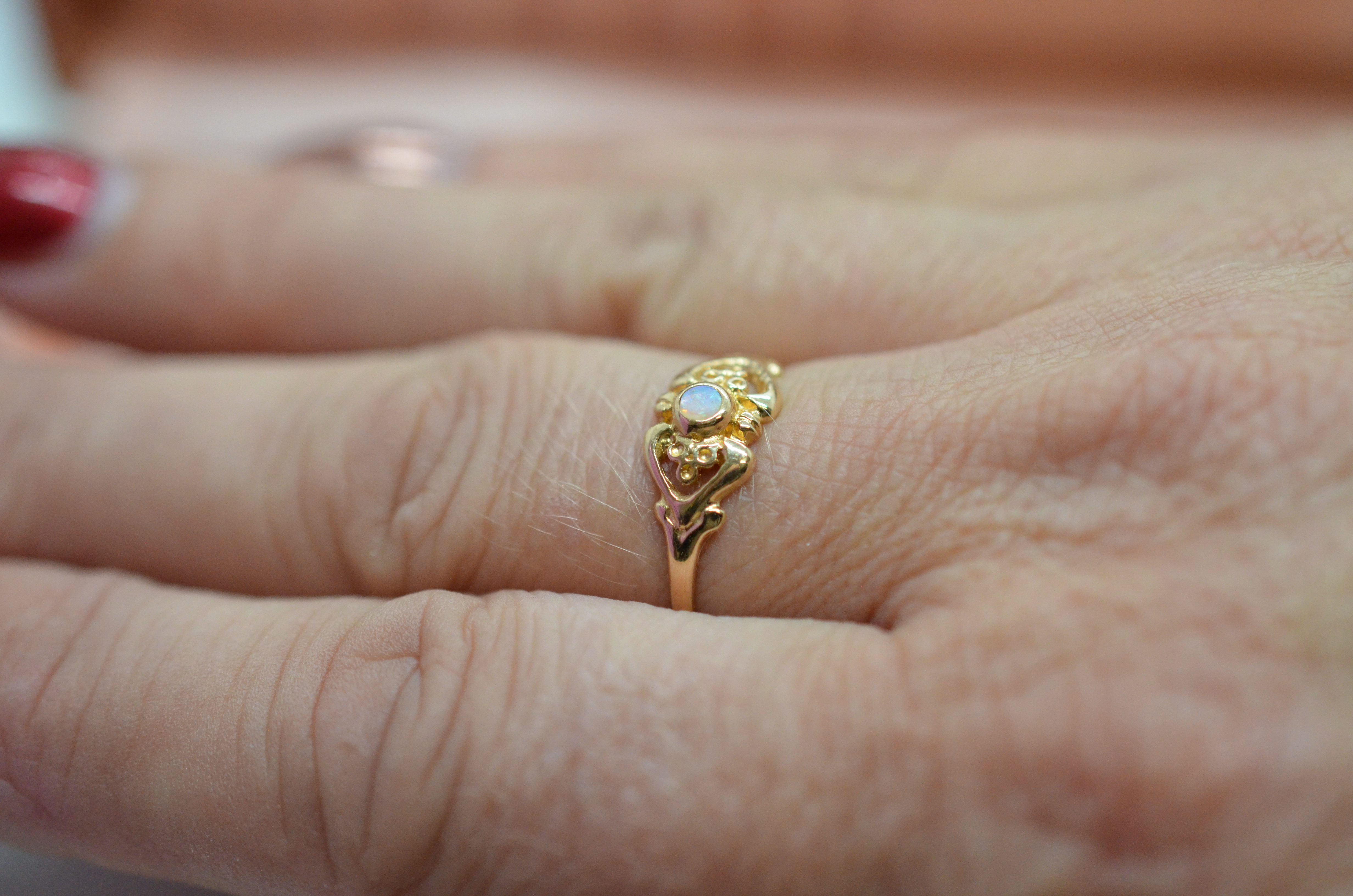 Second Hand 18k ring med opal - 4