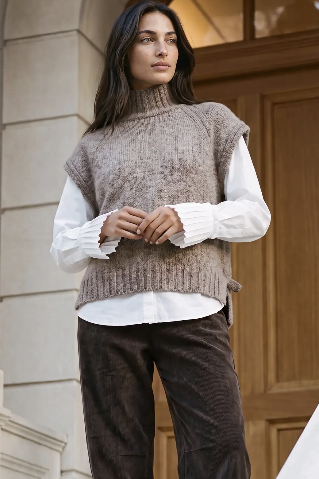 Leveté Room - Toga 3 Waistcoat Plaza Taupe Mel - 7