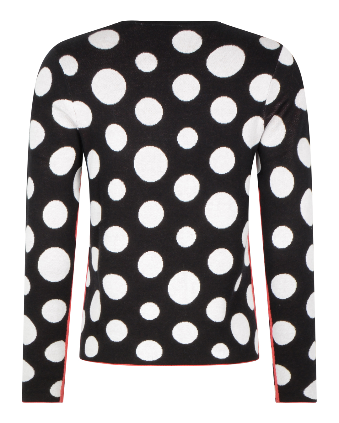 Jumper svart med vita prickar & röda detaljer - 3