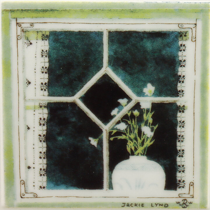 Jackie Lynd (1970s) Wall Plaque with Window Motif 20 cm