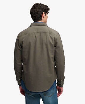 Superdry - Herringbone Workwear Shirt - Olive Green