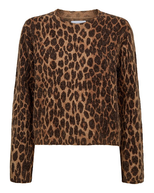 Jumper Riette leopardmönstrad brun/kamel - 5