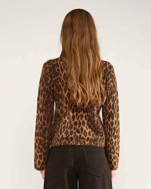 Jumper Riette leopardmönstrad brun/kamel - 2